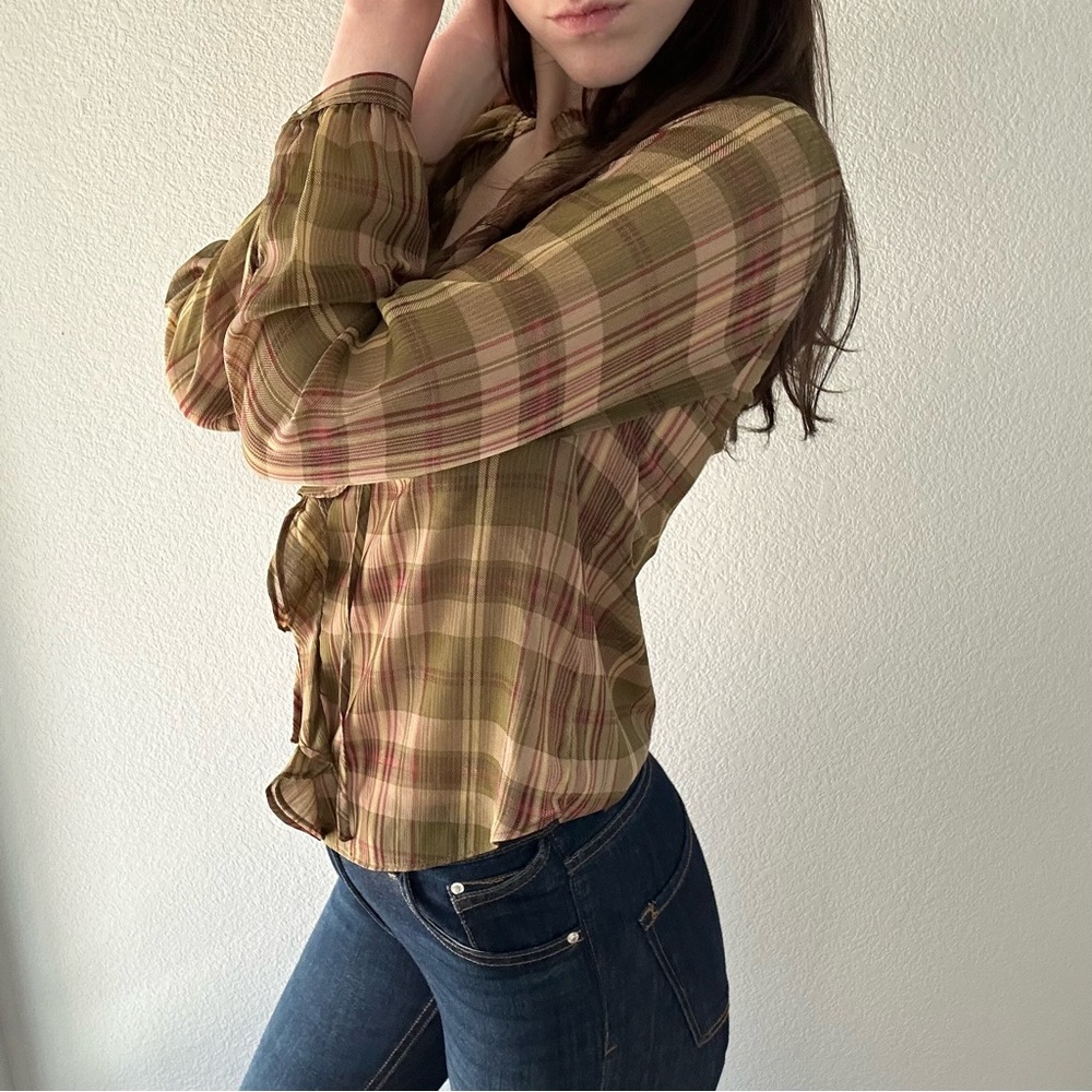 NWT Ralph Lauren Plaid Blouse - Picture 2 of 5